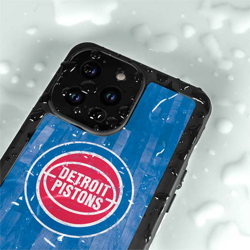 NBA Detroit Pistons Hardwood Classics iPhone 15 Pro Waterproof Case